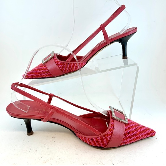 Kate Spade New York Tweed Rhinestone Slingbacks - Picture 4 of 11
